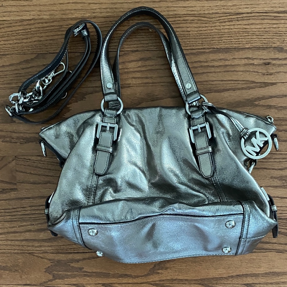 Michael Kors Metallic Silver Shoulder Bag